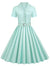 Vestido Vintage Turquesa Cintura Alta Tallas Grandes