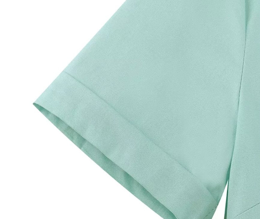 Vestido Vintage Turquesa Cintura Alta Tallas Grandes