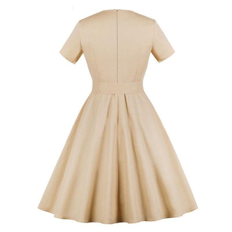 Vestido Audrey Hepburn Años 60 Beige