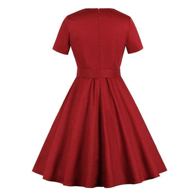 Vestido Audrey Hepburn 60s Burdeos
