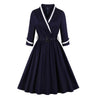 Vestido Años 50 Azul Talla Grande