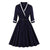 Vestido Años 50 Azul Talla Grande