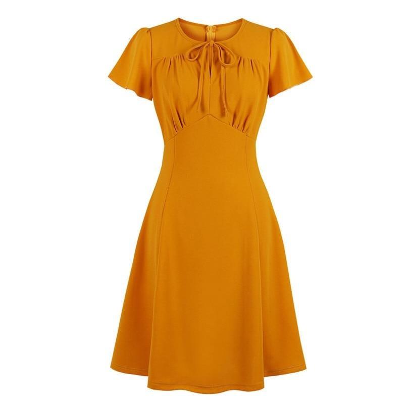 Vestido Vintage Naranja Talla Grande
