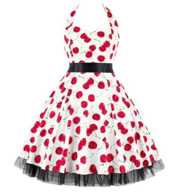 Vestido Vintage De Talla Grande Cherry Rockabilly