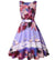 Vestido Vintage Rosa De Pájaros Talla Grande