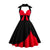 Vestido Vintage Rojo Negro Talla Grande