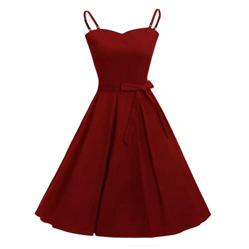 Vestido Chic Vintage 60s Burdeos