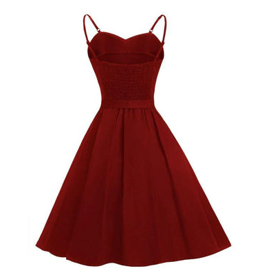 Vestido Chic Vintage 60s Burdeos