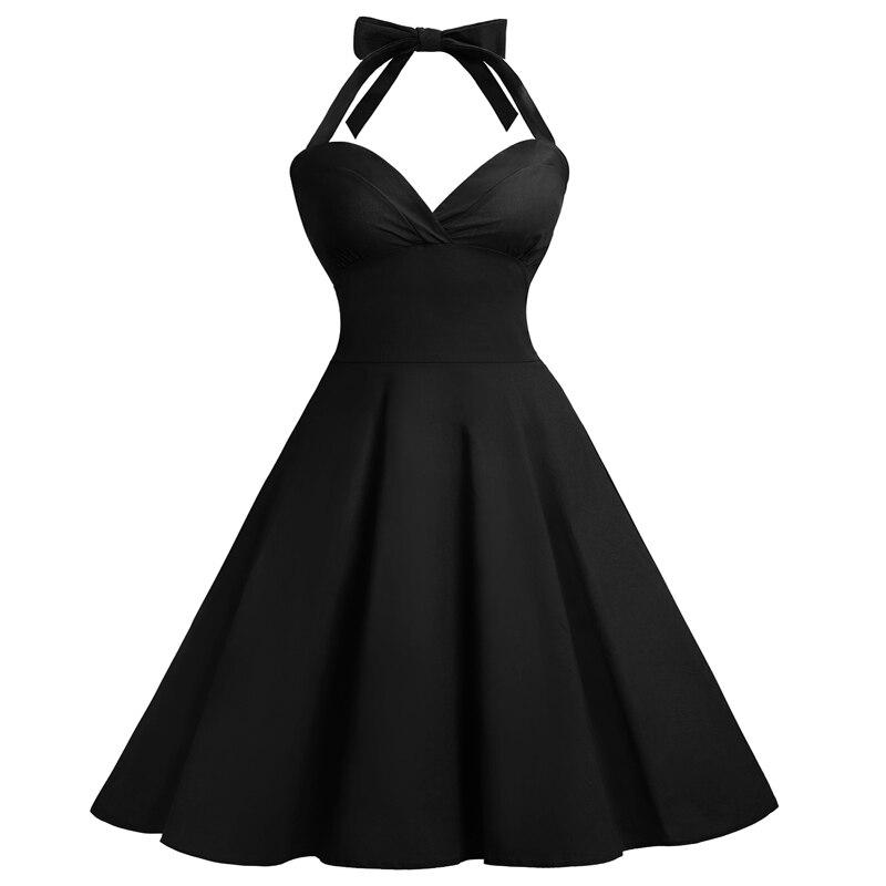 Vestido Vintage Negro Sexy De Talla Grande