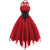 Vestido Vintage Steampunk Talla Grande Rojo