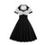 Vestido Vintage Swing De Talla Grande Blanco Negro