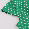 Vestido Vintage Con Cinturón Verde Talla Grande