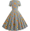 Vestido Vintage Rayas Gris