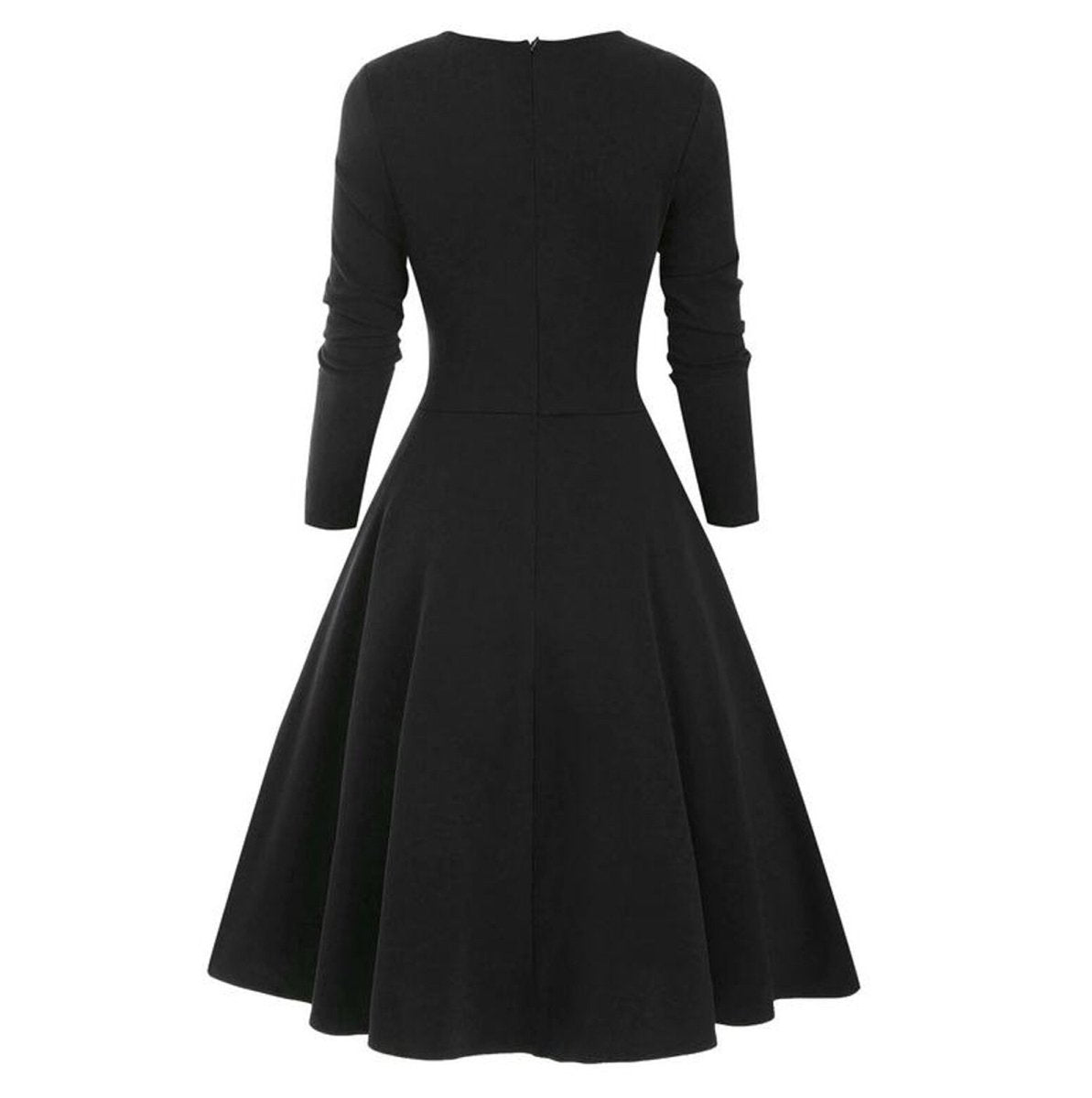 Vestido Vintage De Invierno Rosa Talla Grande