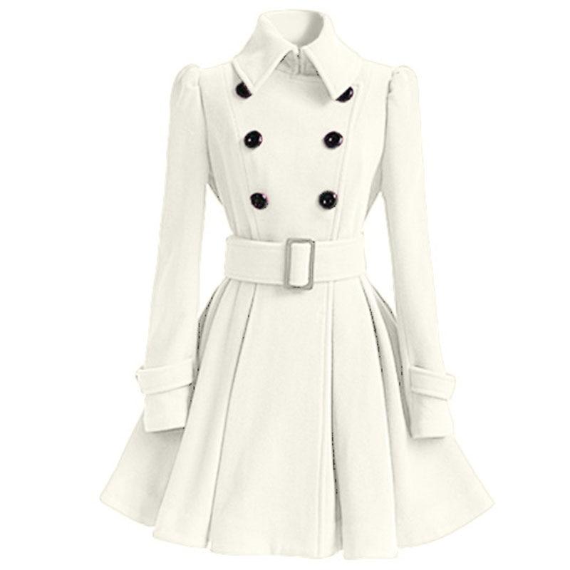 Vestido Vintage De Invierno De Lana Blanca