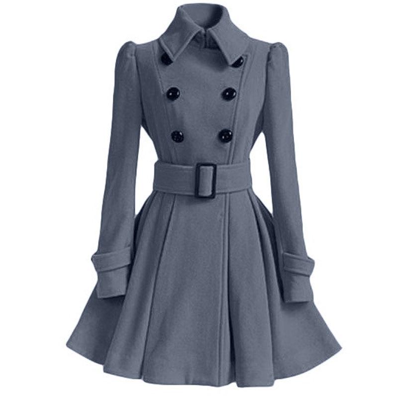 Vestido Vintage Invierno Lana Gris
