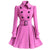 Vestido Vintage De Invierno De Lana Rosa