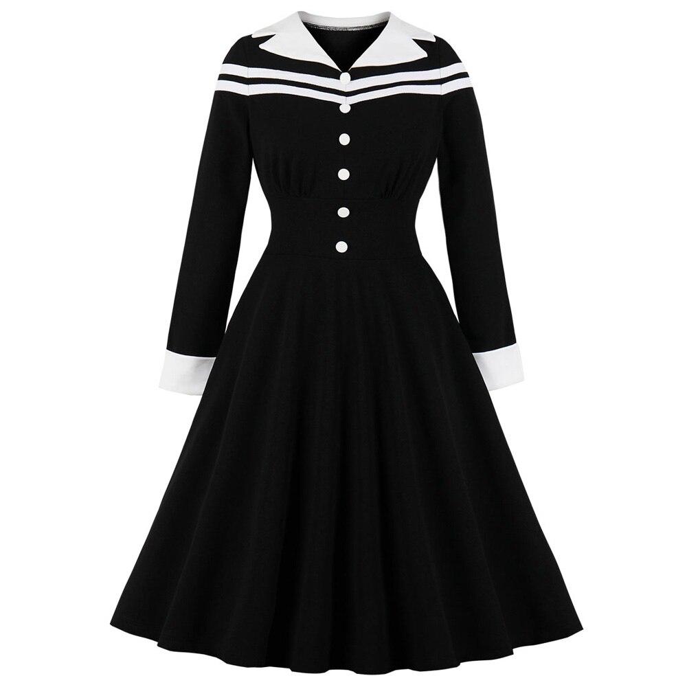 Vestido Vintage Invierno Negro