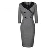 Vestido Vintage De Invierno Blanco Y Negro
