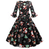 Vestido Vintage Invierno Navidad Negro