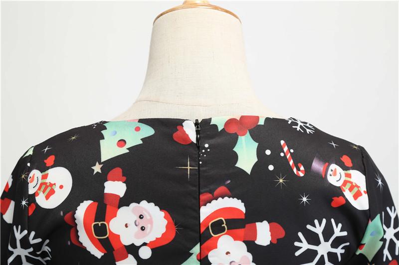 Vestido Vintage Invierno Navidad Negro