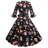 Vestido Vintage Invierno Navidad Negro