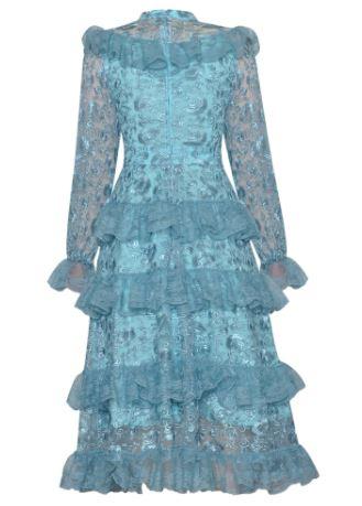 Vestido Invitada Boda Vintage Azul