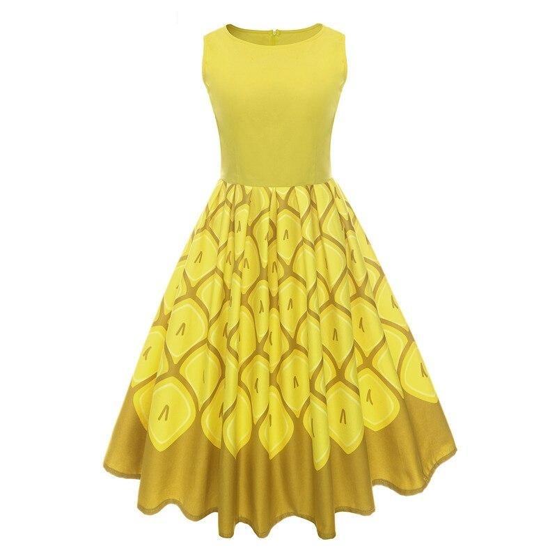 Vestido Vintage Amarillo Plisado