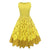 Vestido Vintage Amarillo Plisado