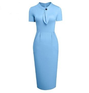 Vestido Vintage Día Azul