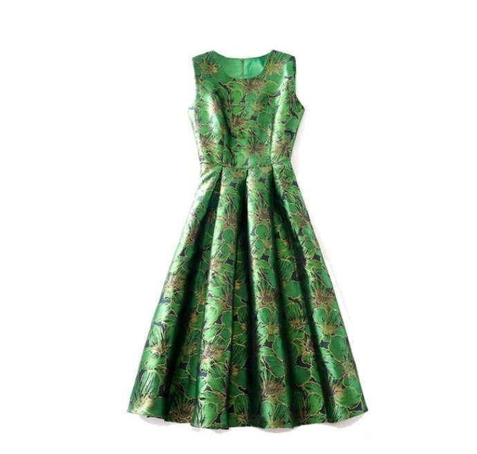 Vestido Vintage Día Verde