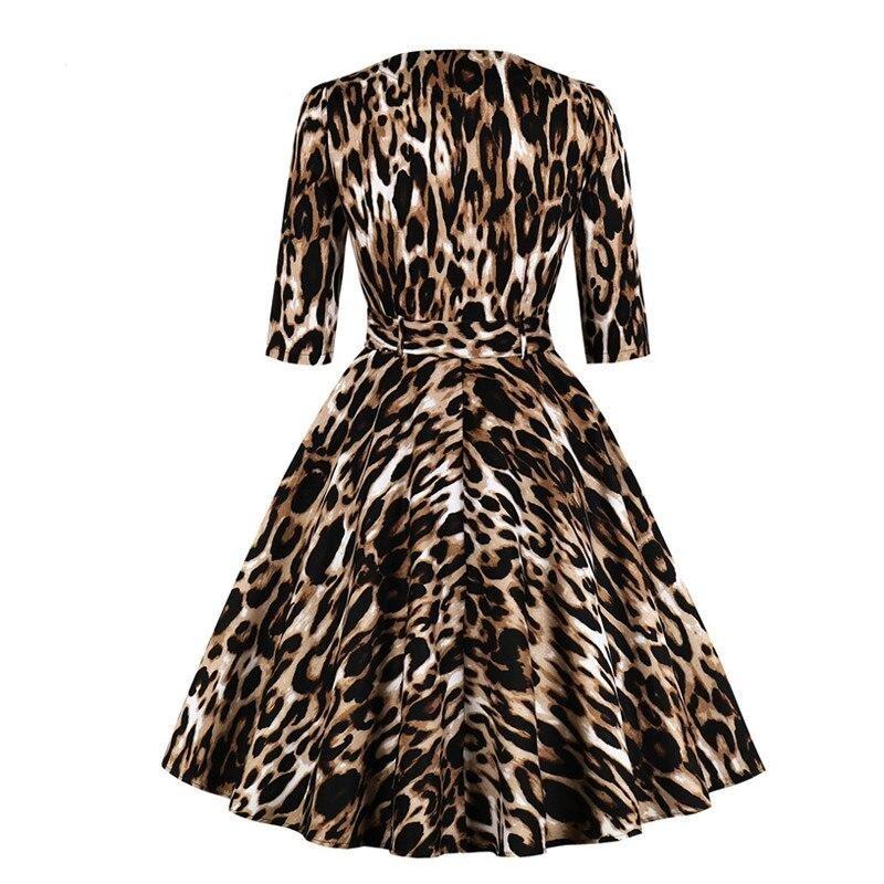 Vestido De Leopardo De La Vendimia