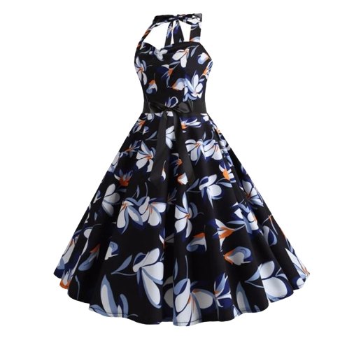 Vestido De Cuello Halter De La Vendimia