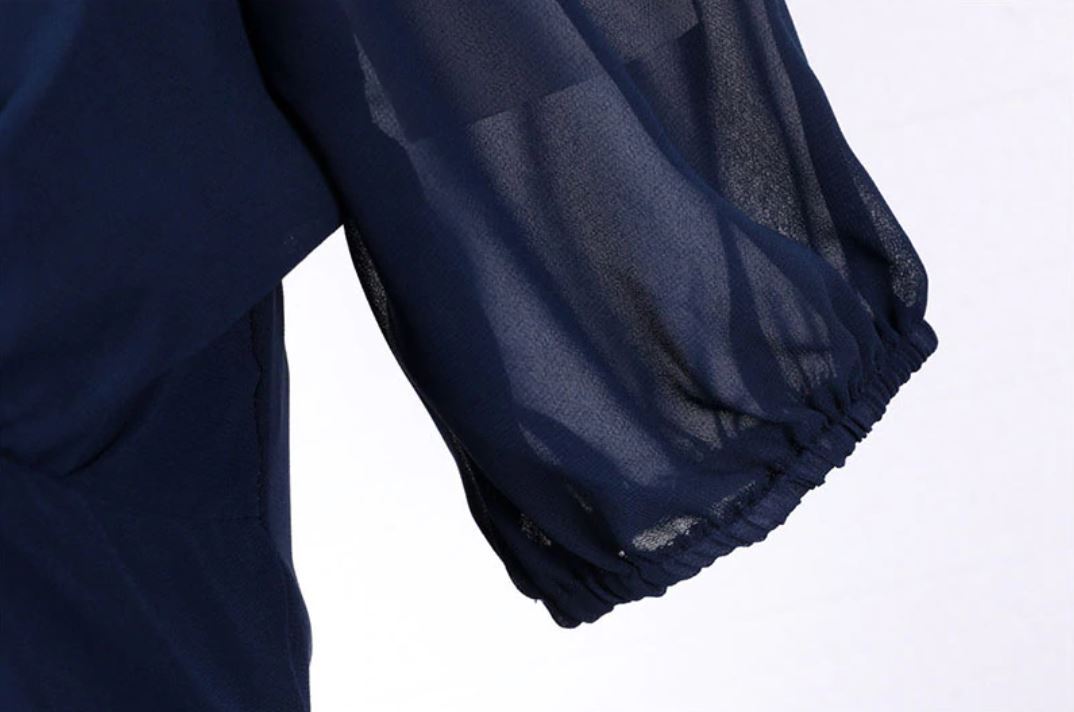 Vestido Largo Vintage 50s Azul