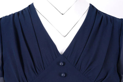 Vestido Largo Vintage 50s Azul