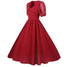 Vestido Largo Vintage 50s Burdeos