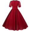 Vestido Largo Vintage 50s Burdeos