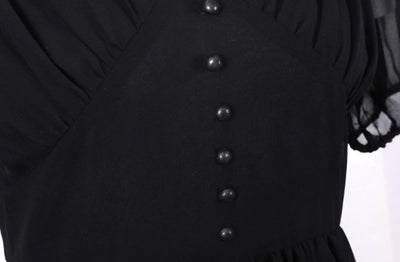 Vestido Largo Vintage 50s Negro