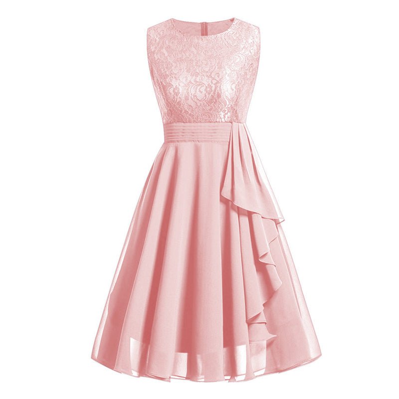 Vestido Largo Vintage 50s Rosa