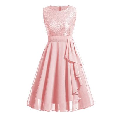 Vestido Largo Vintage 50s Rosa