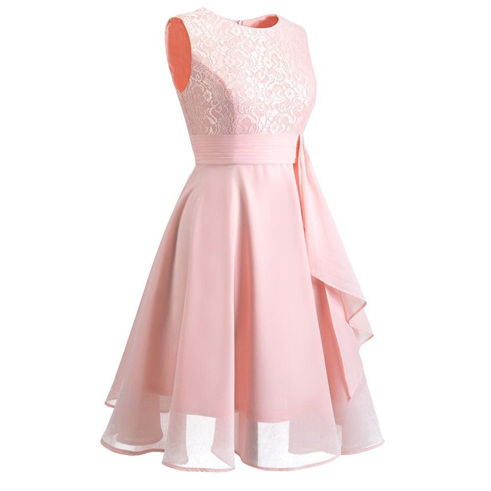 Vestido Largo Vintage 50s Rosa