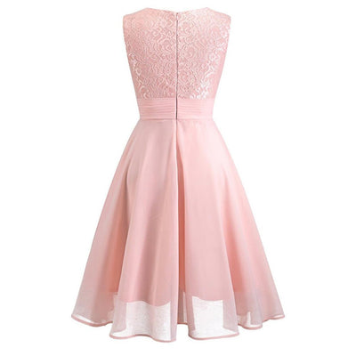 Vestido Largo Vintage 50s Rosa