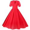 Vestido Largo Vintage 50s Rojo