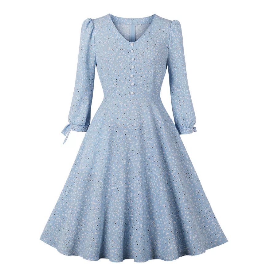 Vestido Largo Vintage Floral Boho