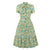 Vestido Vintage Verde De Manga Corta