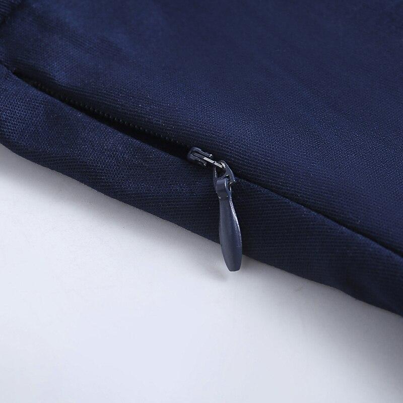 Vestido Vintage De Manga Larga Azul Marino