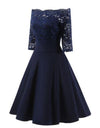 Vestido De Novia Años 60 Azul Marino