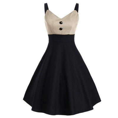 Vestido Vintage Midi Beige