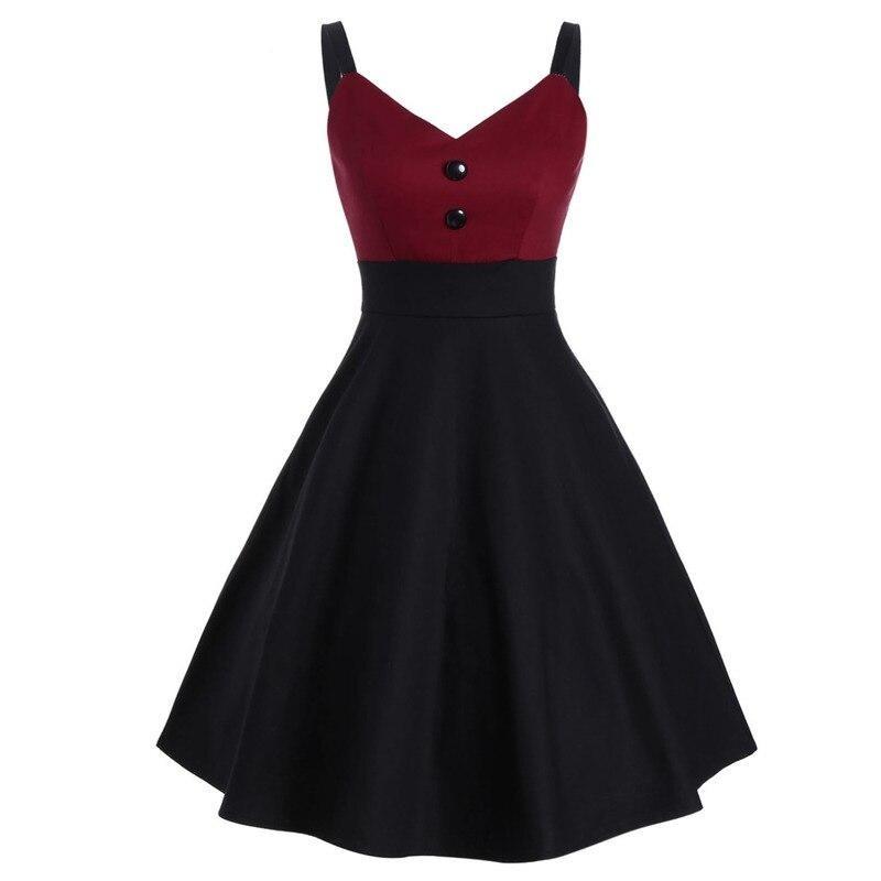 Vestido Midi Vintage Burdeos