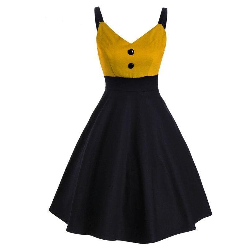 Vestido Vintage Midi Amarillo